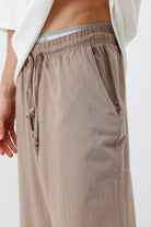 Super Baggy Fit Keten Pantolon
