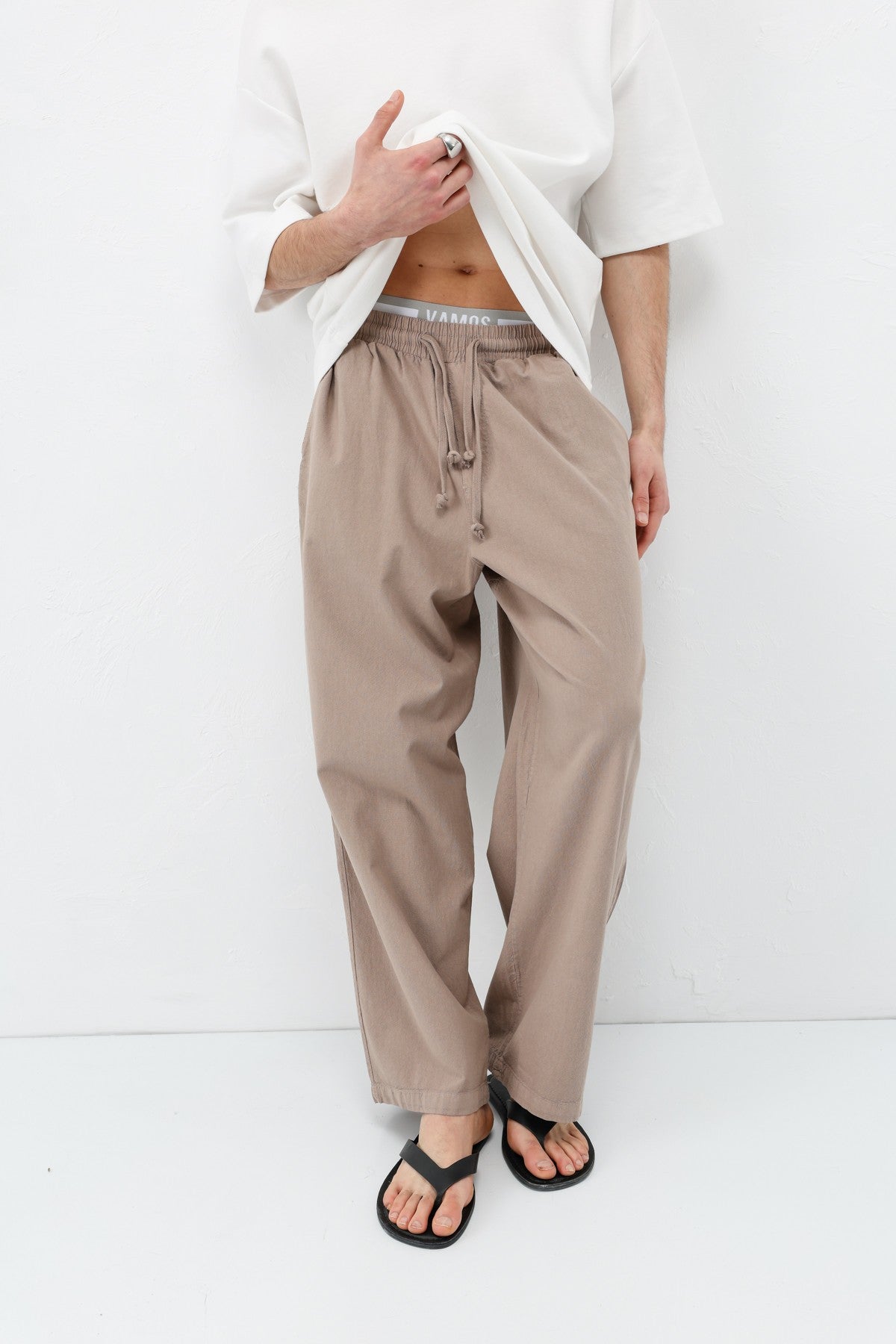 Super Baggy Fit Keten Pantolon
