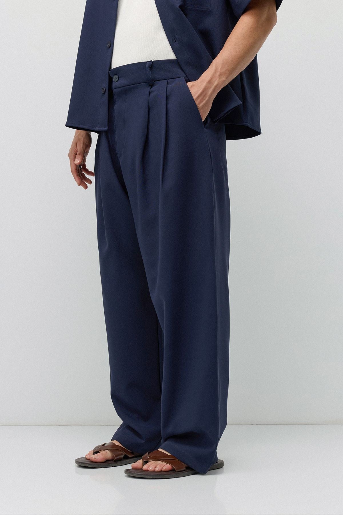 Relaxed Fit Oversize Gömlekli Pantolon Takım