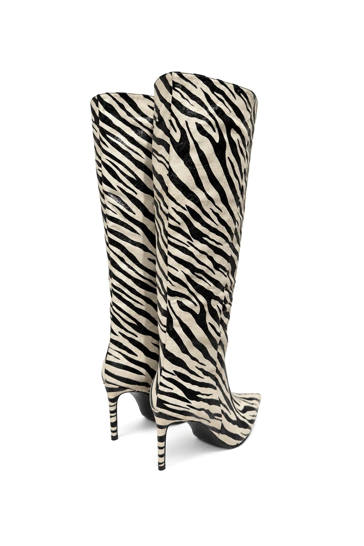 Velmora Zebra Desen 8 Cm Topuklu Çizme