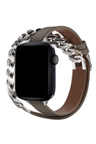 Apple Watch Uyumlu Double Tour Deri Kordon Vizon