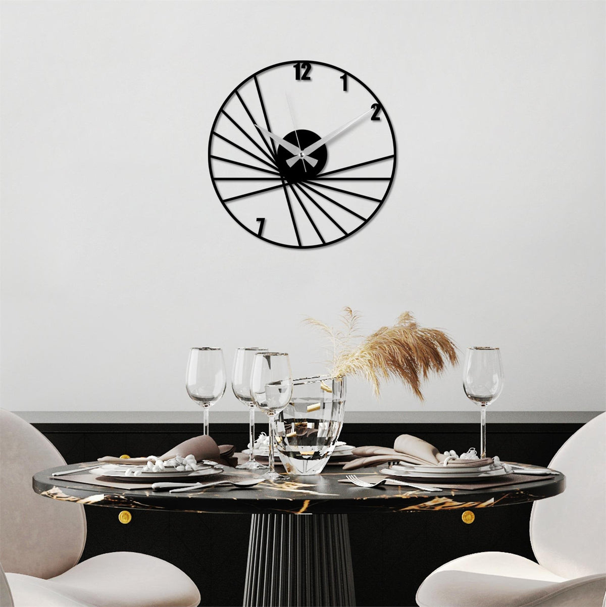 Watch-066 Dekoratif Metal Duvar Saati 