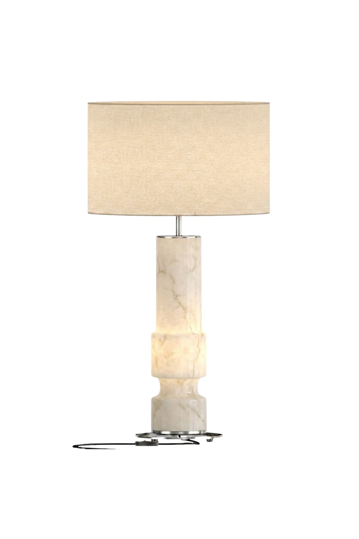 Werlina Lüks Mermer Gövdeli Modern Abajur 3514-7454