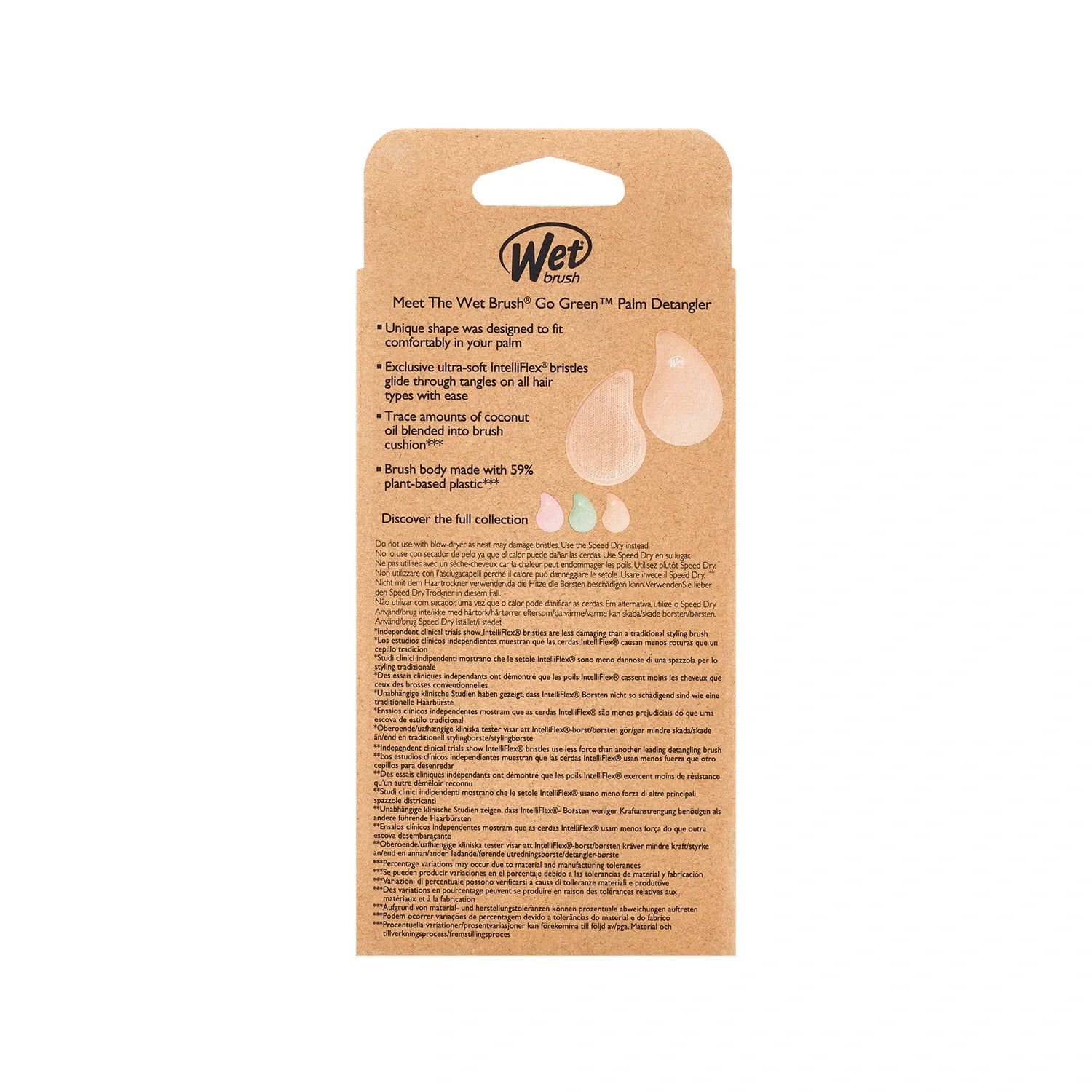 Wet Brush Go Green Palm Detangler Hindistan Cevizi Yağlı Saç Fırçası