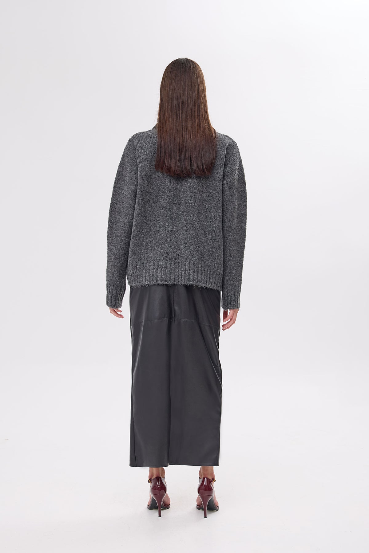 Mozto-Whitney Grey Oversize Kazak-Kazak & Triko-5-Milagron.com