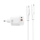 Wi-G018 Cube Gan Type-C To Type-C Pd Hızlı Şarj Cihazı Ve Kablo Set 33W