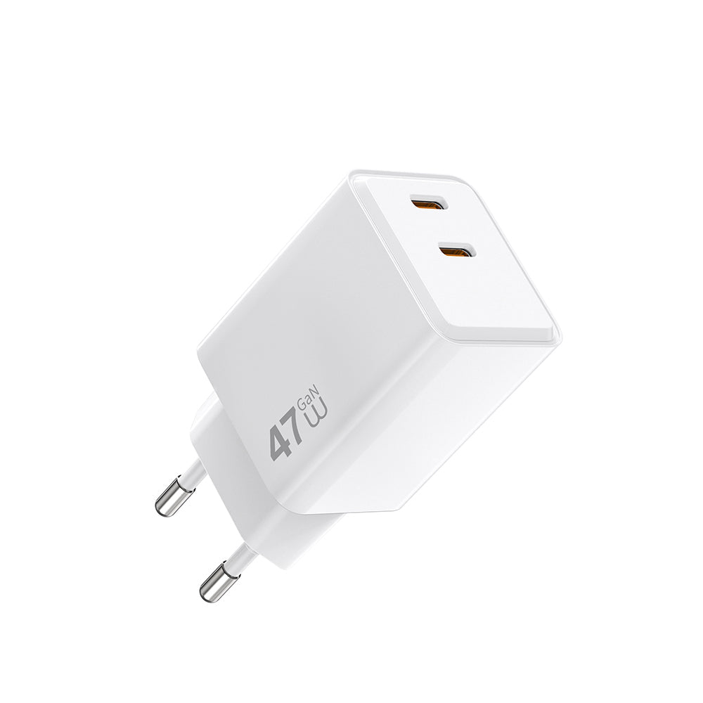 Wi-G025 Cube Serisi Dual Type-C Pd Gan Teknolojili Hızlı Şarj Başlığı 45W