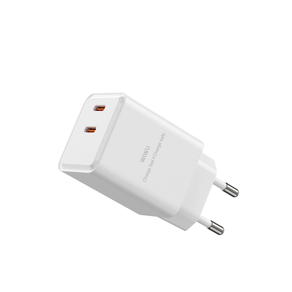 Wi-G025 Cube Serisi Dual Type-C Pd Gan Teknolojili Hızlı Şarj Başlığı 45W