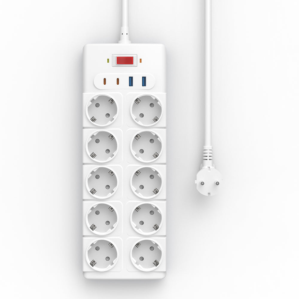 Wi-S008 20W Gan Tech Power Strip 14 In 1 Çoklu Priz 2M
