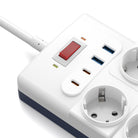 Wi-S008 20W Gan Tech Power Strip 14 In 1 Çoklu Priz 2M