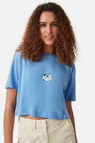 WWF Market | Yavru İmparator Penguen Crop T-shirt - Mavi 3 | Milagron