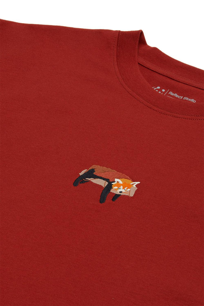 WWF Market | Yavru Kızıl Panda Oversize T-shirt - Kiremit 1 | Milagron