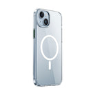 Zys-013 Magsafe Uyumlu Renkli Kamera Çerçeveli Şeffaf Iphone 15 Kılıf