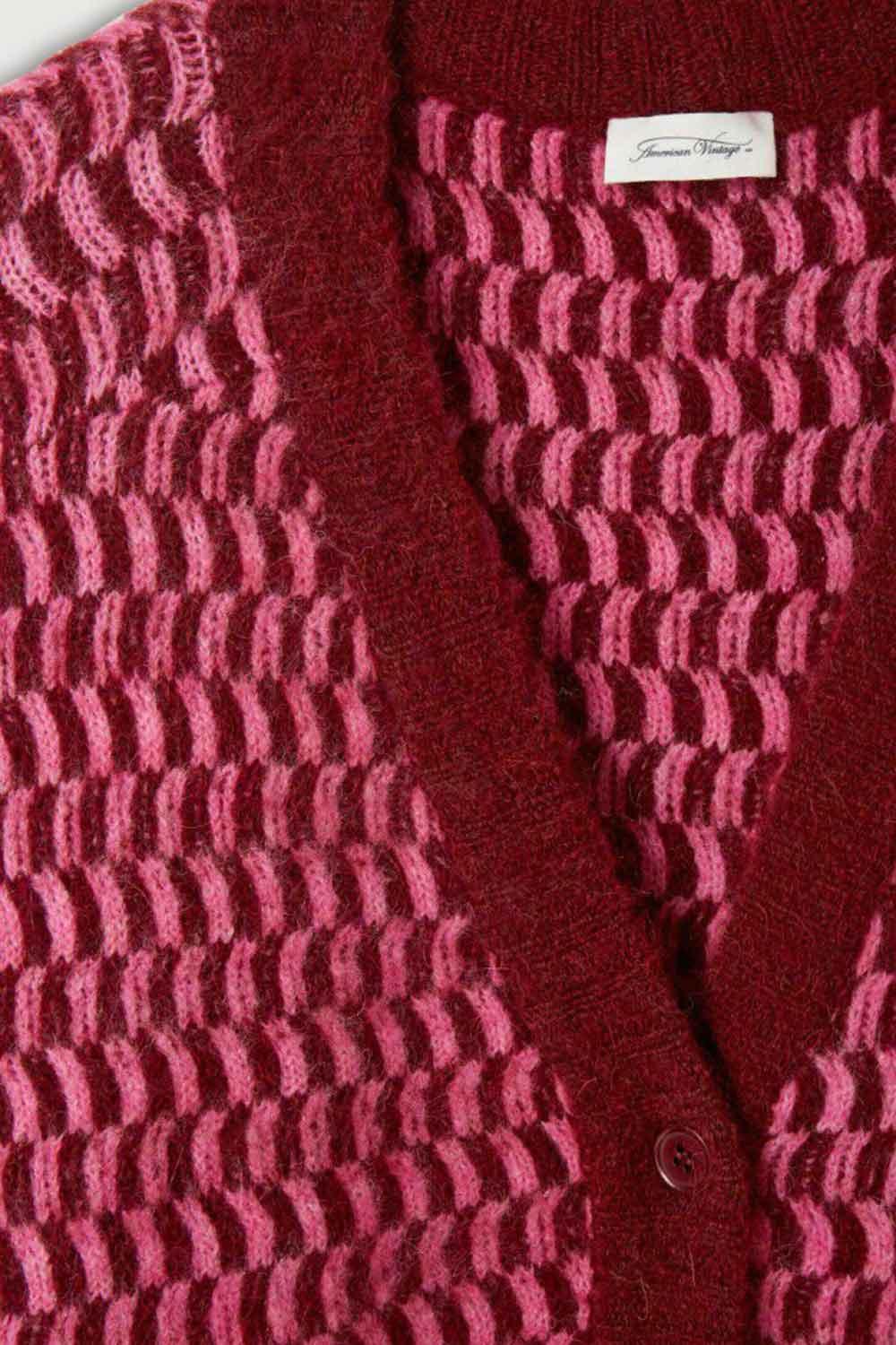 American Vintage-Gilet MI-Long ML COL V Boutonne-Kazak & Triko-2-Milagron.com