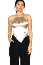 Antoa-Carmen Saten Crop Top-Crop Top-2-Milagron.com