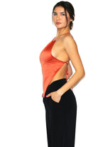 Antoa-Carmen Saten Crop Top-Crop Top-3-Milagron.com