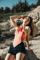 Antoa-Carmen Saten Crop Top-Crop Top-5-Milagron.com