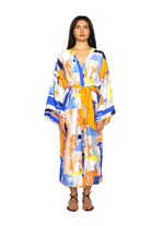 Antoa-Gaia Renkli Saten Kimono-Kimono-1-Milagron.com