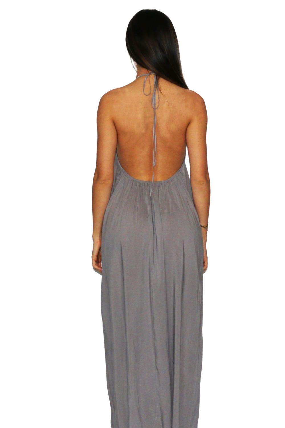 Antoa-Lily Sırtı Açık Maxi Elbise-Elbise-2-Milagron.com