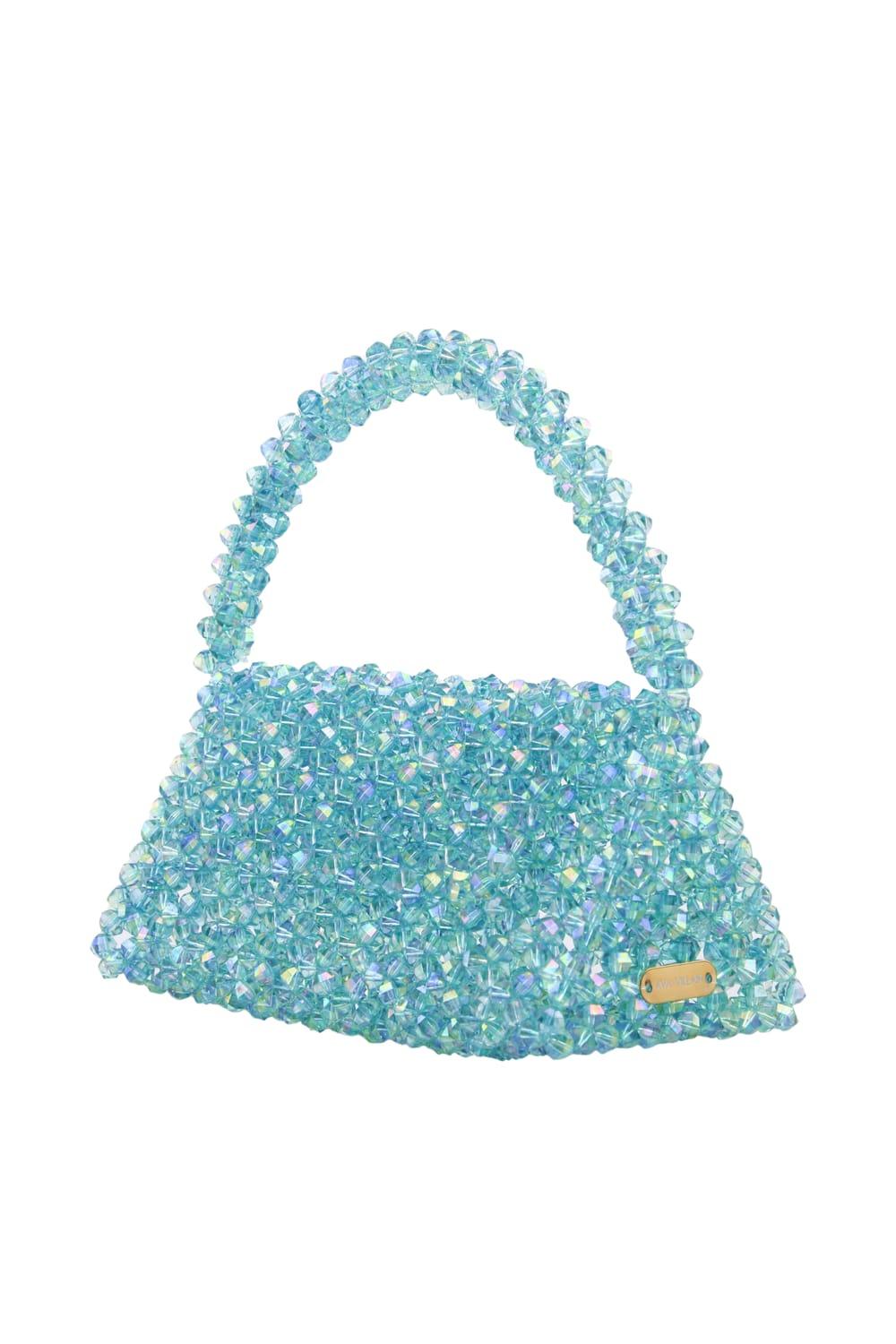 Ava Villain-Bite Boncuk Çanta Mavi-Omuz Çantası-3-Milagron.com