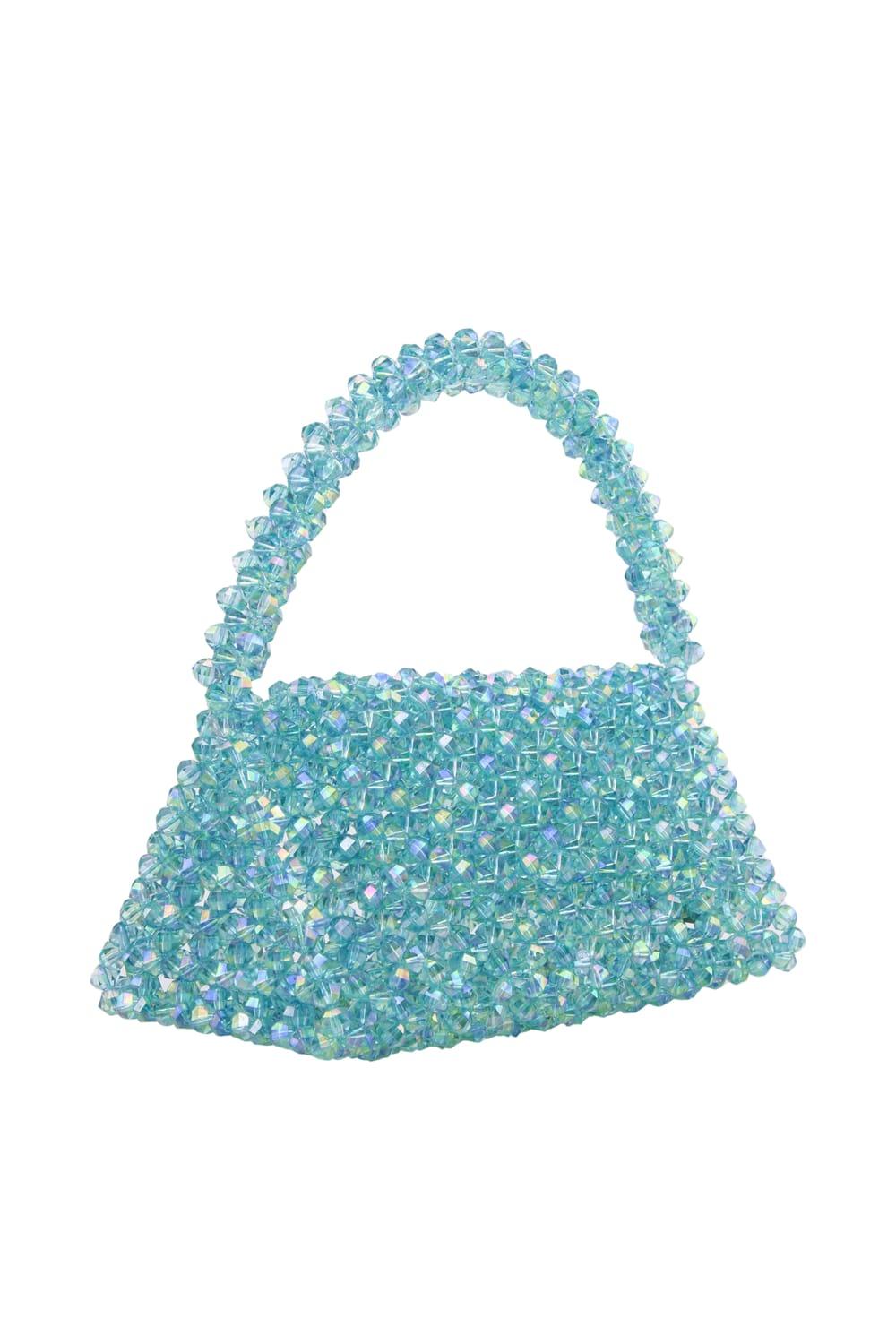 Ava Villain-Bite Boncuk Çanta Mavi-Omuz Çantası-5-Milagron.com