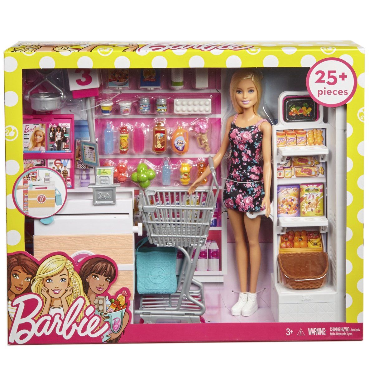 Barbie-Barbie Süpermarkette Oyun Seti-Biriktirilebilir Oyuncaklar ve Setleri-1-Milagron.com