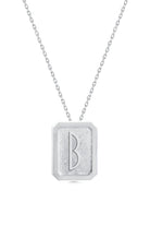 Cansui-Dikdörtgen B Harf Gümüş Kolye-Kolye-1-Milagron.com