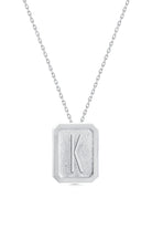 Cansui-Dikdörtgen K Harf Gümüş Kolye-Kolye-1-Milagron.com