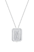 Cansui-Dikdörtgen M Harf Gümüş Kolye-Kolye-1-Milagron.com
