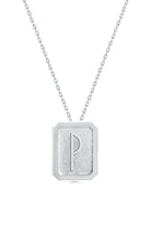 Cansui-Dikdörtgen P Harf Gümüş Kolye-Kolye-1-Milagron.com