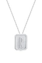Cansui-Dikdörtgen R Harf Gümüş Kolye-Kolye-1-Milagron.com