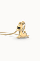 Chocli-18 Ayar Altın Kaplama Geyik Kolye-Kolye-5-Milagron.com