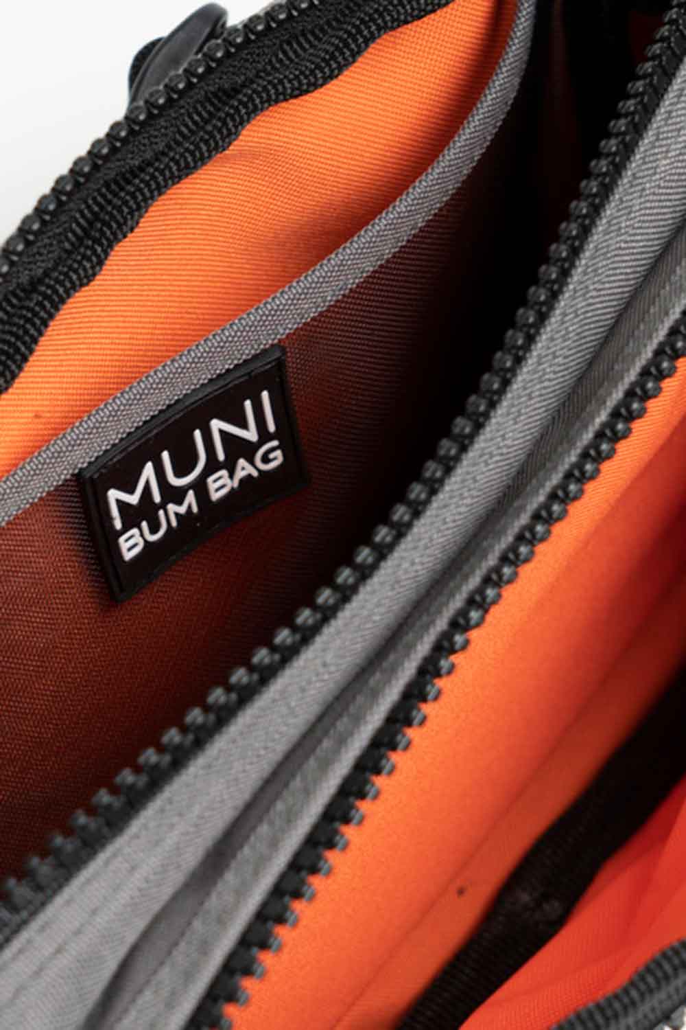 Muni Bum Bag | Steel Grey Double Bumbag | Milagron