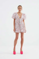 Fickle Hearts-Lilly Karpuz Kollu Mini Elbise-Elbise-1-Milagron.com