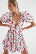 Fickle Hearts-Lilly Karpuz Kollu Mini Elbise-Elbise-5-Milagron.com