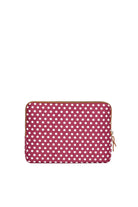 Fudela-Fudela 13-14 Inch Burgundy Polka Dot Macbook- Laptop Bag-Laptop Çantası-4-Milagron.com