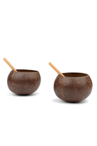 Gaia's Store-Original Coco Cup & Bambu Pipet Seti - Hindistan Cevizi Kase-Tabak & Kase-1-Milagron.com