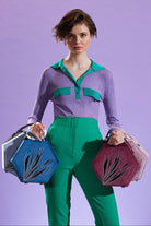 Geomi-Hexagon Çanta - Petrol Mavisi-Omuz Çantası-1-Milagron.com