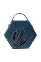 Geomi-Hexagon Çanta - Petrol Mavisi-Omuz Çantası-2-Milagron.com