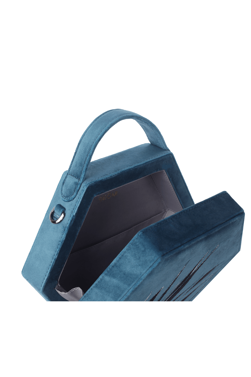 Geomi-Hexagon Çanta - Petrol Mavisi-Omuz Çantası-6-Milagron.com