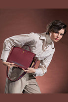 Geomi-Ray Çanta - Bordo-Omuz Çantası-2-Milagron.com