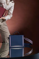 Geomi-Ray Çanta - Lacivert Lines-Omuz Çantası-6-Milagron.com