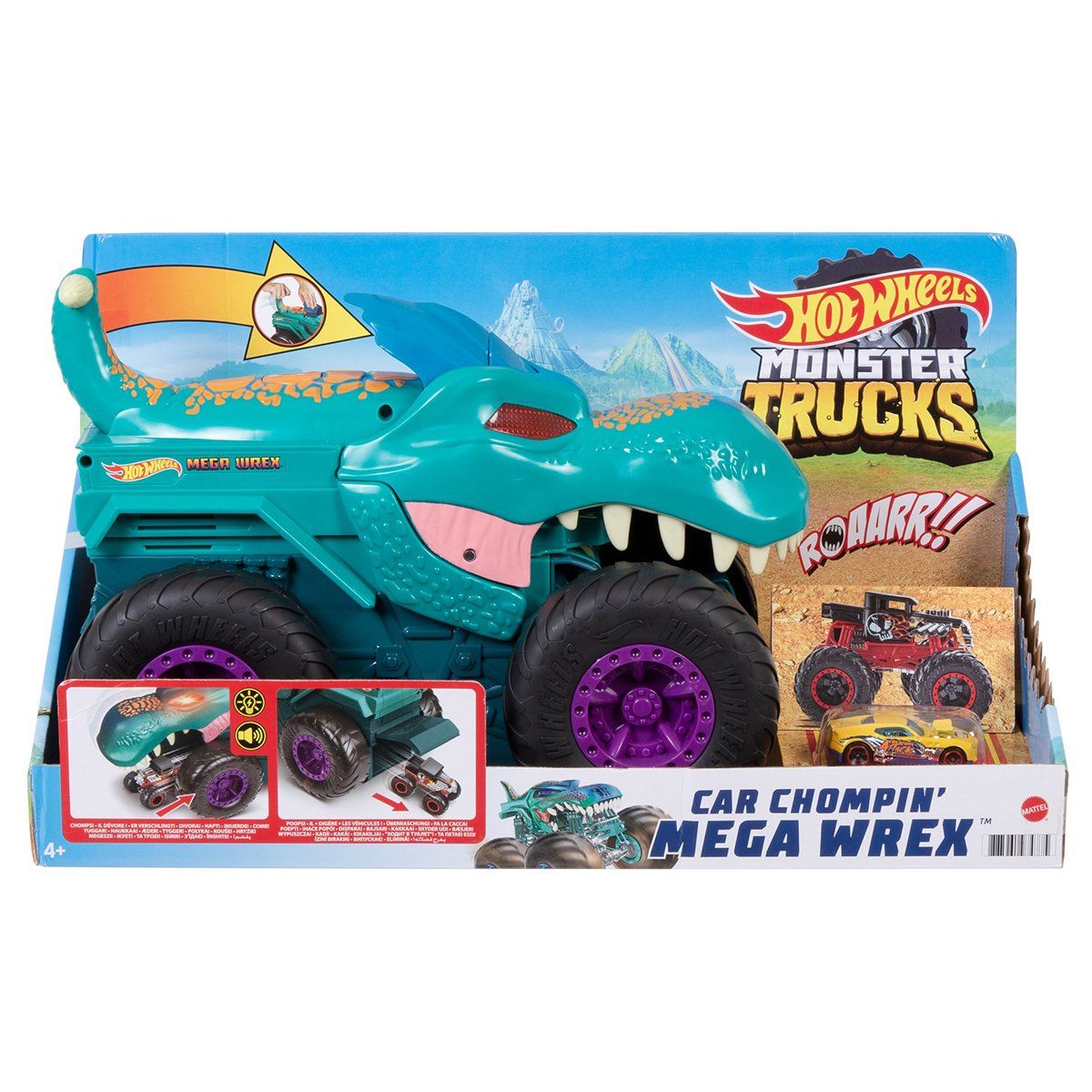 Hot Wheels-Monster Trucks Araba Yiyen Wrex, Monster Trucks-Oyuncak Arabalar ve Setleri-1-Milagron.com