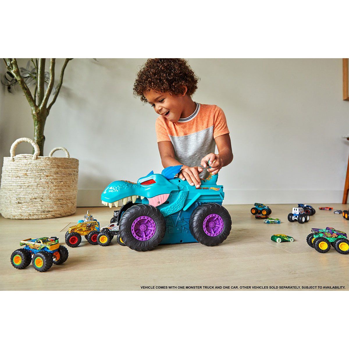 Hot Wheels-Monster Trucks Araba Yiyen Wrex, Monster Trucks-Oyuncak Arabalar ve Setleri-7-Milagron.com