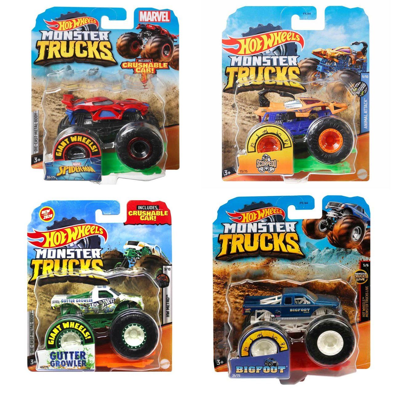 Hot Wheels-Monster Trucks Arabalar-Oyuncak Araçlar ve Setleri-5-Milagron.com