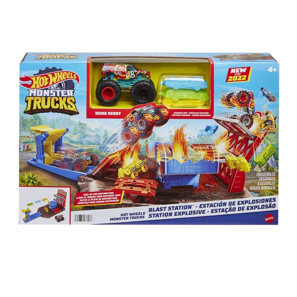 Hot Wheels-Monster Trucks Patlama İstasyonu Oyun Seti Monster Trucks-Oyuncak Arabalar ve Setleri-1-Milagron.com