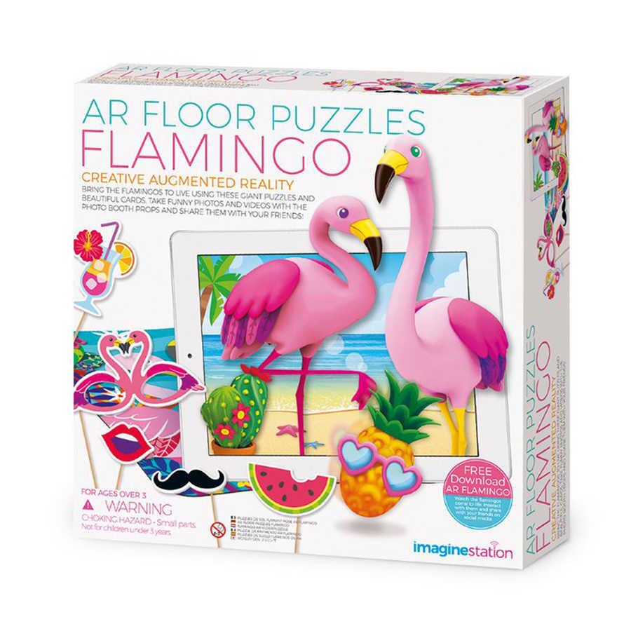 Imagine Station-SORUNLU - AR Floor Puzzles Flamingo Aplikasyon Destekli Arttırılmış Gerçeklik Oyunu-Kutu Oyunları-1-Milagron.com
