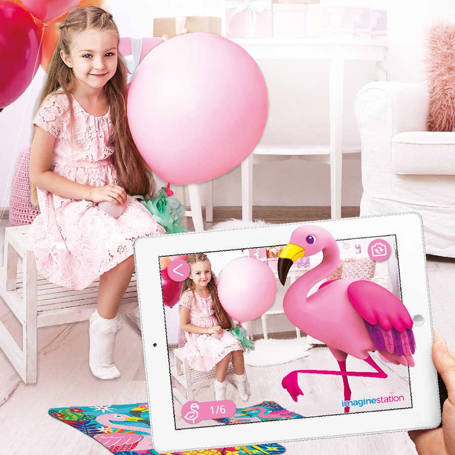 Imagine Station-SORUNLU - AR Floor Puzzles Flamingo Aplikasyon Destekli Arttırılmış Gerçeklik Oyunu-Kutu Oyunları-3-Milagron.com