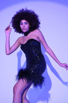 Iquoniq-Flechazo Dress in Black-Elbise-3-Milagron.com