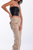 Kahshan-Doyenne Cargo Pants Beige-Pantolon-5-Milagron.com